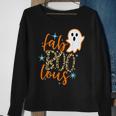 Leopard Fab Boo Lous Boo Ghost Halloween Horror Ghost Halloween Sweatshirt Gifts for Old Women