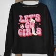 Lets Go Girls Cowboy Hat Cowgirl Boots Bachelorette Party Sweatshirt Gifts for Old Women