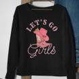 Lets Go Girls Fun Cute Country Western Cowgirl Bachelorette Sweatshirt Gifts for Old Women