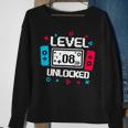 Level 8 Unlocked Gamer 8Th Birthday Video Game Lovers Sweatshirt Gifts for Old Women