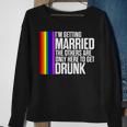 Lgbt Pride Gay Bachelor Party Married Engagement Sweatshirt Gifts for Old Women