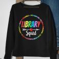 Library Squad Funny School Librarian Life Book Nerd Crew Sweatshirt Gifts for Old Women