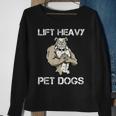 Lift Heavy Pet Dogs Motivational Dog Pun Workout Bulldog Sweatshirt Gifts for Old Women