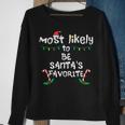 Most Likely Santas Favorite Christmas Xmas Family Matching Sweatshirt Gifts for Old Women