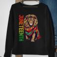Lion Junenth Men Cool Black History African Flag Sweatshirt Gifts for Old Women
