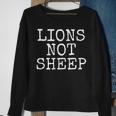 Lions Not Sheep Distressed Graphic Sweatshirt Gifts for Old Women