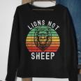 Lions Not Sheep Vintage Retro Sweatshirt Gifts for Old Women