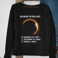 To Do List Annular Solar Eclipse 2023 Total Eclipse 2024 Sweatshirt Gifts for Old Women