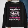 Little Daughter Girl Of Ironworker Dad Father Gift Sweatshirt Gifts for Old Women