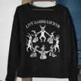 Live Laugh Lucifer Horror Satan Satanic Demonc Devil Goat Sweatshirt Gifts for Old Women