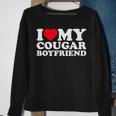 I Love My Cougar Boyfriend I Heart My Cougar Boyfriend Sweatshirt Gifts for Old Women
