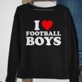 I Love Football Boys I Heart Football Boys Sweatshirt Gifts for Old Women