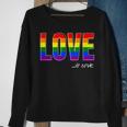 Love Is Love Lgbt Gay Lesbian Pride Colors Lgbtq Ally Sweatshirt Gifts for Old Women
