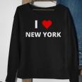 I Love New York With A Red Heart Sweatshirt Gifts for Old Women