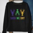 Mardi Gras Outfit Funny Suck Me Dry Crawfish Carnival Party Sweatshirt Gifts for Old Women