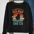 Mb Never Underestimate An Old Man With A Shih Tzu Sweatshirt Gifts for Old Women