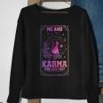 Me And Karma Vibe Like That Tarot Card Cat Toy Sweatshirt Gifts for Old Women