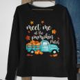 Meet Me At The Pumpkin Patch Halloween Thanksgiving Pumpkin Sweatshirt Gifts for Old Women