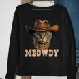 Meowdy Funny Country Cat Cowboy Hat Cat Howdy Sweatshirt Gifts for Old Women