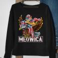 Meowica Cat Bald Eagle 4Th Of July Patriotic American Flag Sweatshirt Gifts for Old Women