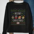 Meowy Christmas Cat Lover Tacky Ugly Christmas Party Sweatshirt Gifts for Old Women