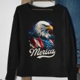 Merica Patriotic Eagle Freedom 4Th Of July Usa American Flag Sweatshirt Gifts for Old Women