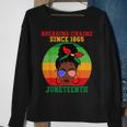 Messy Bun Junenth Breaking Chains Bandana Afro Sunglasses Sweatshirt Gifts for Old Women