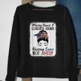 Messy Buns And Loaded Guns Raising Lions Patriotic Not Sheep Sweatshirt Gifts for Old Women