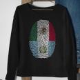 Mexico & Guatemala Fingerprint Half Mexican Guatemalan Roots Sweatshirt Gifts for Old Women