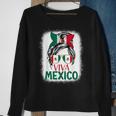 Mexico Independence Day Viva Mexican Flag Pride Hispanic Sweatshirt Gifts for Old Women