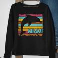 Miami Resident Vintage Dolphin Silhouette Souvenir Sweatshirt Gifts for Old Women Miami Resident Vintage Dolphin Silhouette Souvenir Sweatshirt Gifts for Old Women