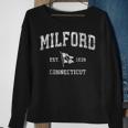 Milford Ct Vintage Nautical Boat Anchor Flag Sports Sweatshirt Gifts for Old Women
