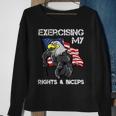 Motivational Workout Fitness Pun Fun Eagle American Patriot Sweatshirt Gifts for Old Women
