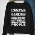 Mullet Pride Front Party Business - Funny Redneck Mullet Sweatshirt Gifts for Old Women