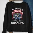 My Favorite Goalie Calls Me Grandpa Soccer Hockey Gift Sweatshirt Gifts for Old Women