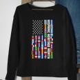 National Hispanic Heritage Month Spanish Countries Usa Flag Sweatshirt Gifts for Old Women