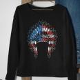 Native American Feather Headdress Usa America Indian Chief Sweatshirt Gifts for Old Women