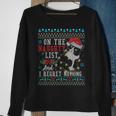 On The Naughty List And I Regret Nothing Cat Christmas Sweatshirt Gifts for Old Women