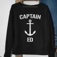 Nautical Captain Ed Personalized Boat Anchor Sweatshirt Gifts for Old Women