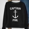 Nautical Captain Phil Personalized Boat Anchor Sweatshirt Gifts for Old Women