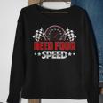 Need Four Speed Birthday Racing Flag 4Th Bday Race Car Sweatshirt Gifts for Old Women