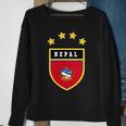 Nepal Pocket Coat Of Arms National Pride Flag Sweatshirt Gifts for Old Women