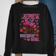Nephew Of The Birthday Girl Cowgirl Boots Pink Matching Sweatshirt Gifts for Old Women