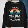 Never Underestimate An Old Man At Volleyball Fathers Day Gift For Mens Sweatshirt Gifts for Old Women