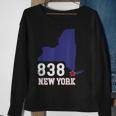 New York Area Code 838 New York Ny Map Sweatshirt Gifts for Old Women