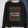 Be Nice To The Digital Overlord Santa Is Watching Christmas Sweatshirt Gifts for Old Women