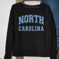North Carolina Vintage State Nc Blue Text Sweatshirt Gifts for Old Women