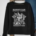 Norwegian Blood Runs Through My Veins Viking & Odin Sweatshirt Gifts for Old Women