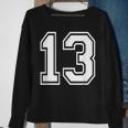Number 13 Varsity Sports Team Jersey 13Th Birthday 13 Years Sweatshirt Gifts for Old Women