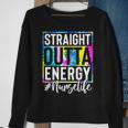 Nurse Life Straight Outta Energy Tie Dye Sweatshirt Gifts for Old Women